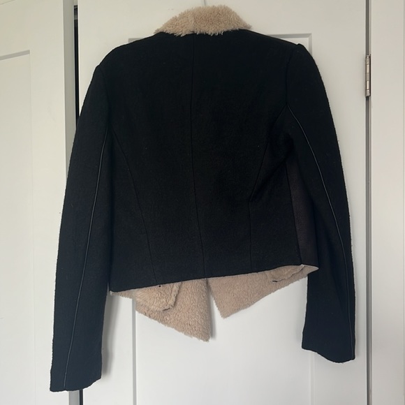 Zara Outerwear Multi-Textured Coat with Zippers Size M - Picture 8 of 9